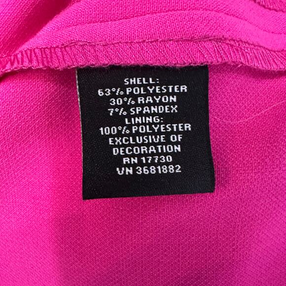 Victoria Beckham Flowy Tank Top WMNS 3X Pink Plus Size Sleeveless Back Zip Lined - Picture 8 of 9